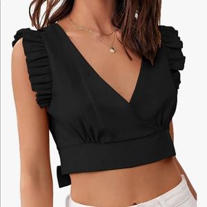 Black crop never worn.